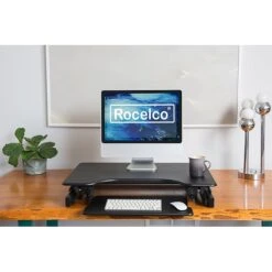Rocelco 32" Ergonomic Adjustable Desk Riser, Black (R EADRB2) -Office Supplies Shop 04F7DE77 11FF 45AC 80EA0BA3BA4A4B46 sc7