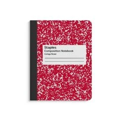 Staples Composition Notebook, 7.5" X 9.75", College Ruled, 100 Sheets, Blue/White (ST55067) -Office Supplies Shop 07D5A077 1424 42BF BE21B7E7E89EA44F sc7