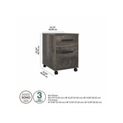 Kathy Ireland® Home By Bush Furniture City Park Mobile File Cabinet, Letter/Legal, 22.34"H, Dark Gray Hickory (CPF116GH-03) -Office Supplies Shop 08178FBC EAD7 49EB 84C995AB38C48C2A sc7