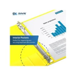 Davis Group Premium Economy 2" 3-Ring Non-View Binder, Yellow, 6/Pack (2304-05-06) -Office Supplies Shop 0AAF7BE3 28FA 4BD4 AB5515384B22B072 sc7