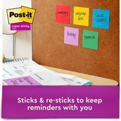 Post-it® Super Sticky Notes, 3" X 3", Iris, 90 Sheets/Pad, 5 Pads/Pack (654-5SSCG) -Office Supplies Shop 13E90C6B E33A 43F6 A0BE64DD7221B818 sc7