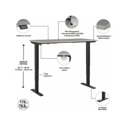 Bush Business Furniture Move 40 28"-48"H Electric Adjustable Standing Desk, Platinum Gray/Black (M4S4824PGBK) 12 Bush Business Furniture Move 40 28"-48"H Electric Adjustable Standing Desk, Platinum Gray/Black (M4S4824PGBK) -Office Supplies Shop 16BAD0BD 6EF7 476C A380DACE7CBAF235 sc7