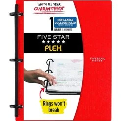 Mead Five Star Flex 1-Subject Hybrid Notebook Binder, 8 1/2" X 11", College Ruled, 80 Sheets, Assorted Colors (08120) -Office Supplies Shop 295E8BCD FA6D 4CA5 9FCE69C1BAAC57F8 sc7