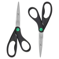Westcott KleenEarth 8" Stainless Steel Sewing/Craft Scissors, Pointed Tip, Black, 2/Pack (15179) -Office Supplies Shop 450ED050 E921 4195 B7734C3190F6FF4E sc7