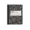 Staples® Composition Notebooks, 7.5" X 9.75", Wide Ruled, 100 Sheets, Black/White Marble, 4/Pack (ST58369)