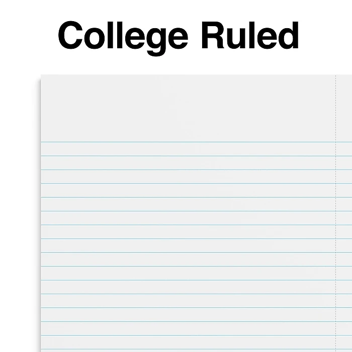 Staples Premium 3-Subject Notebook, 5.88" X 9.5", College Ruled, 138 Sheets, Red (TR58353) 5 Staples Premium 3-Subject Notebook, 5.88" X 9.5", College Ruled, 138 Sheets, Red (TR58353) - Image 3