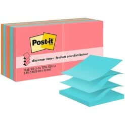 Post-it® Pop-up Notes, 3" X 3", Poptimistic Collection, 100 Sheets/Pad, 12 Pads/Pack (R330-12AN)