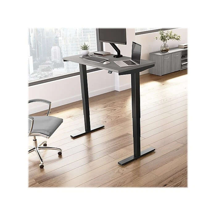 Bush Business Furniture Move 40 28"-48"H Electric Adjustable Standing Desk, Platinum Gray/Black (M4S4824PGBK) 4 Bush Business Furniture Move 40 28"-48"H Electric Adjustable Standing Desk, Platinum Gray/Black (M4S4824PGBK) - Image 2