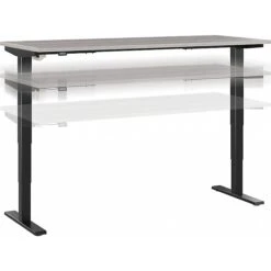 Bush Business Furniture Move 40 28"-48" Adjustable Standing Desk, Platinum Gray/Black (M4S7230PGBK)