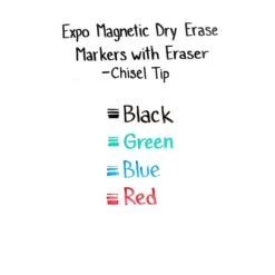 Expo Magnetic Dry Erase Markers With Eraser, Chisel Tip, Assorted, 4/Pack (1944728) -Office Supplies Shop 4DA1D8ED 4816 4E4D 852E296005ACD1F3 sc7