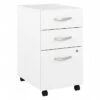 Bush Business Furniture Studio A 3-Drawer Mobile File Cabinet, Locking, Letter/Legal, White, 20" (SDF216WHSU-Z)