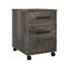Kathy Ireland® Home By Bush Furniture City Park Mobile File Cabinet, Letter/Legal, 22.34"H, Dark Gray Hickory (CPF116GH-03)
