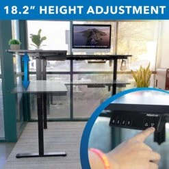 Mount-It! 28"-46"H L-Shape Electric Adjustable Height Standing Corner Desk, Black (MI-15001) -Office Supplies Shop 6E570EB0 EC7F 4E5C B4D71746D8241947 sc7