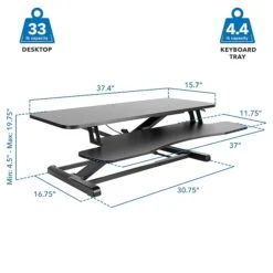 Mount-It! 4"-20" Standing Desk Converter, Black (MI-8050) -Office Supplies Shop 730C58E0 968A 4113 A98B127D176ADB9B sc7