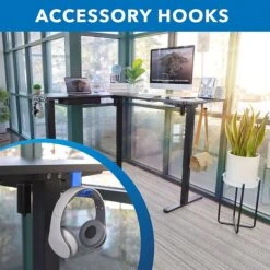 Mount-It! 28"-46"H L-Shape Electric Adjustable Height Standing Corner Desk, Black (MI-15001) -Office Supplies Shop 7A694535 DAD6 42AD A018D0BB884B3466 sc7