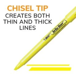 BIC Brite Liner Stick Highlighter, Chisel Tip, Yellow, Dozen (65550) -Office Supplies Shop 7B6E1D7C B3FF 4C94 AB34AB78D7219191 sc7