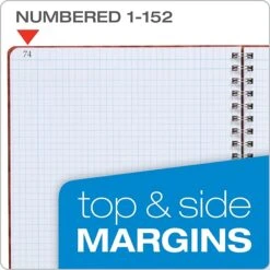 TOPS Computation Notebook, 9-1/2" X 11-3/4", 76 Sheets, Graph Ruled, Red (TOP 35061) -Office Supplies Shop 803CA1A9 9669 47BA A4F9E15B7F8FF86F sc7