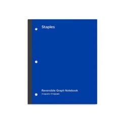 Staples Wireless 1-Subject Notebook, 8.5" X 11", Graph Ruled, 80 Sheets, Red (TR58383) -Office Supplies Shop 818084CC AEDA 446A BED1CD14380B1AAB sc7