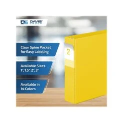 Davis Group Premium Economy 2" 3-Ring Non-View Binder, Yellow, 6/Pack (2304-05-06) -Office Supplies Shop 8BEBDEFB 160A 4C5A 870F8249F048294C sc7