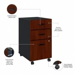 Bush Business Furniture Cubix 3 Drawer Mobile File Cabinet, Hansen Cherry/Galaxy (WC94453PSU) 12 Bush Business Furniture Cubix 3 Drawer Mobile File Cabinet, Hansen Cherry/Galaxy (WC94453PSU) -Office Supplies Shop 98B17948 4487 44EA 8EF5DB66A5091CE1 sc7