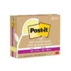 Post-it® 100% Recycled Paper Super Sticky Notes, Canary Yellow, 3 In X 5 In, 12 Pads/Pack, 70 Sheets/Pad (655R-12SSCY)