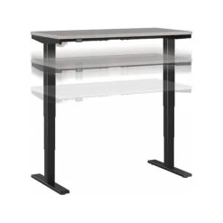 Bush Business Furniture Move 40 28"-48"H Electric Adjustable Standing Desk, Platinum Gray/Black (M4S4824PGBK)