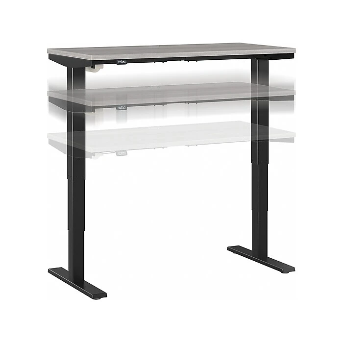 Bush Business Furniture Move 40 28"-48"H Electric Adjustable Standing Desk, Platinum Gray/Black (M4S4824PGBK) 3 Bush Business Furniture Move 40 28"-48"H Electric Adjustable Standing Desk, Platinum Gray/Black (M4S4824PGBK)