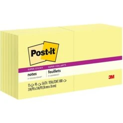 Post-it® Super Sticky Notes, 3" X 3", Canary Yellow, 90 Sheets/Pad, 10 Pads/Pack (654-10SSCY) -Office Supplies Shop 9AAF4B63 F1CD 4C81 9D4026E8F539538A sc7