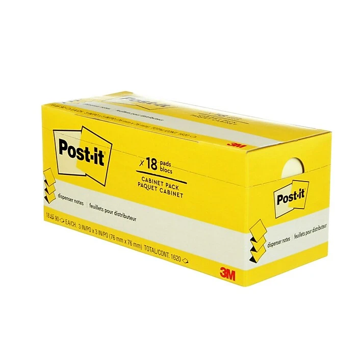 Post-it® Pop-up Notes, 3" X 3", Canary Yellow, 90 Sheets/Pad, 18 Pads/Pack (R330-18CP) 4 Post-it® Pop-up Notes, 3" X 3", Canary Yellow, 90 Sheets/Pad, 18 Pads/Pack (R330-18CP) - Image 2