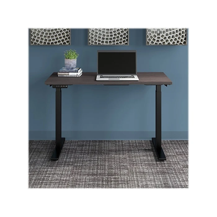 Bush Business Furniture Move 60 27"-47"H Adjustable Standing Desk, Storm Gray/Black (M6S4824SGBK) 4 Bush Business Furniture Move 60 27"-47"H Adjustable Standing Desk, Storm Gray/Black (M6S4824SGBK) - Image 2