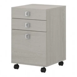 Office By Kathy Ireland® Echo 3-Drawer Mobile File Cabinet, Letter, Gray Sand, 16" (KI60201-03)