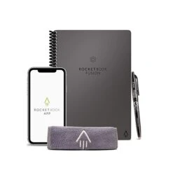 Rocketbook Fusion Reusable Notebook Planner Combo, 6" X 8.8", 7 Page Styles, 42 Pages, Gray (EVRF-E-RC-CIG-FR)