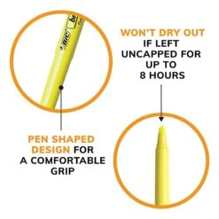 BIC Brite Liner Stick Highlighter, Chisel Tip, Yellow, Dozen (65550) -Office Supplies Shop B1717D54 CCDA 4945 B35FC4F97DB220AF sc7