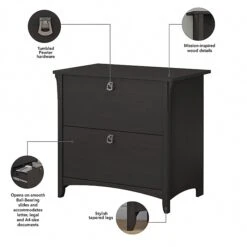Bush Furniture Salinas Lateral File Cabinet, Vintage Black (SAF132VB-03) -Office Supplies Shop B82FBB67 364F 48B0 9523386FD134860C sc7