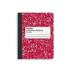 Staples® Composition Notebooks, 7.5" X 9.75", Wide Ruled, 100 Sheets, Assorted Colors, 4/Pack (ST58368) -Office Supplies Shop B87B080A 1A06 4CB8 B0765D91B59BF676 sc7 2