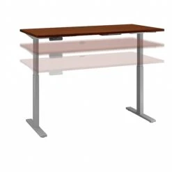 Bush Business Furniture Move 60 Series 27''-47'' Adjustable Standing Desk, Hansen Cherry (M6S6030HCSK)