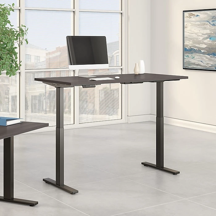 Bush Business Furniture Move 60 Series 27''-47'' Adjustable Standing Desk, Storm Gray (M6S6030SGBK) 4 Bush Business Furniture Move 60 Series 27''-47'' Adjustable Standing Desk, Storm Gray (M6S6030SGBK) - Image 2