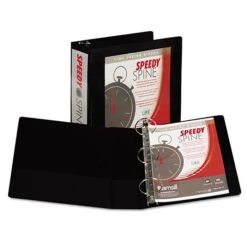 Samsill Speedy Spine 3" 3-Ring View Binder, Black (SAM18180C)