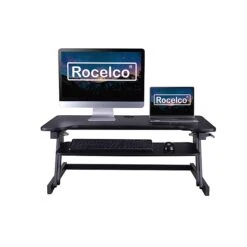 Rocelco 37.5" Deluxe Height Adjustable Standing Desk Converter, Large Retractable Keyboard Tray, Black (R DADRB) 18 Rocelco 37.5" Deluxe Height Adjustable Standing Desk Converter, Large Retractable Keyboard Tray, Black (R DADRB) -Office Supplies Shop C4672B85 4FE4 491D A50EC5E6E8724145 sc7