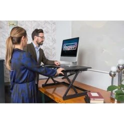 Rocelco 32" Ergonomic Adjustable Desk Riser, Black (R EADRB2) -Office Supplies Shop CBBEB66E 0B05 4B5C 9F749AC30A46185F sc7