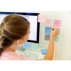 Post-it® 100% Recycled Paper Super Sticky Notes, 3 In X 3 In, Wanderlust Pastels Collection, 5 Pads/Pack, 70 Sheets/Pad -Office Supplies Shop CE8F7CEC 38DB 4434 A76B41DB04AF7230 sc7