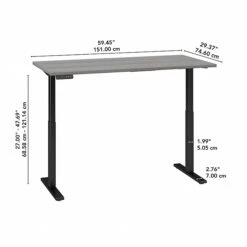 Bush Business Furniture Move 60 Series 27"-48" Adjustable Standing Desk, Platinum Gray/Black (M6S6030PGBK) -Office Supplies Shop D3CEB371 311A 4CA9 A2C638B604E1FB57 sc7