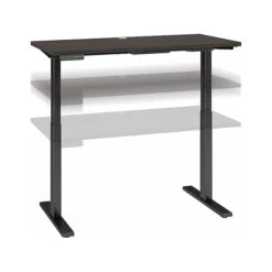 Bush Business Furniture Move 60 27"-47"H Adjustable Standing Desk, Storm Gray/Black (M6S4824SGBK)