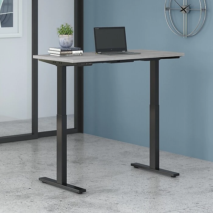 Bush Business Furniture Move 60 Series 27"-48" Adjustable Standing Desk, Platinum Gray/Black Powder Coat (M6S4824PGBK) 4 Bush Business Furniture Move 60 Series 27"-48" Adjustable Standing Desk, Platinum Gray/Black Powder Coat (M6S4824PGBK) - Image 2