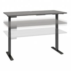 Bush Business Furniture Move 60 Series 27"-48" Adjustable Standing Desk, Platinum Gray/Black (M6S6030PGBK)