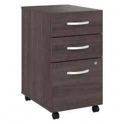 Bush Business Furniture Studio A 3-Drawer Mobile File Cabinet, Locking, Letter/Legal, Storm Gray, 20" (SDF216SGSU-Z)