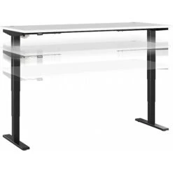 Bush Business Furniture Move 40 28"-48"H Electric Adjustable Standing Desk, White/Black (M4S7230WHBK)