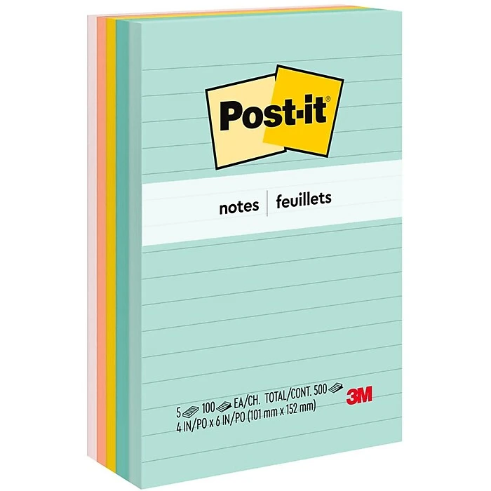 Post-it® Greener Notes, 4" X 6", Sweet Sprinkles Collection, Lined, 100 Sheets/Pad, 5 Pads/Pack (6605PKRPA) 11 Post-it® Greener Notes, 4" X 6", Sweet Sprinkles Collection, Lined, 100 Sheets/Pad, 5 Pads/Pack (6605PKRPA) - Image 9