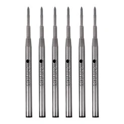 Monteverde® Fine Gel Ballpoint Refill For Montblanc Gel Ballpoint Pens, 6/Pack, Black
