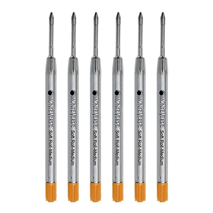 Monteverde® Medium Ballpoint Refill For Parker Ballpoint Pens, 6/Pack, Orange 3 Monteverde® Medium Ballpoint Refill For Parker Ballpoint Pens, 6/Pack, Orange